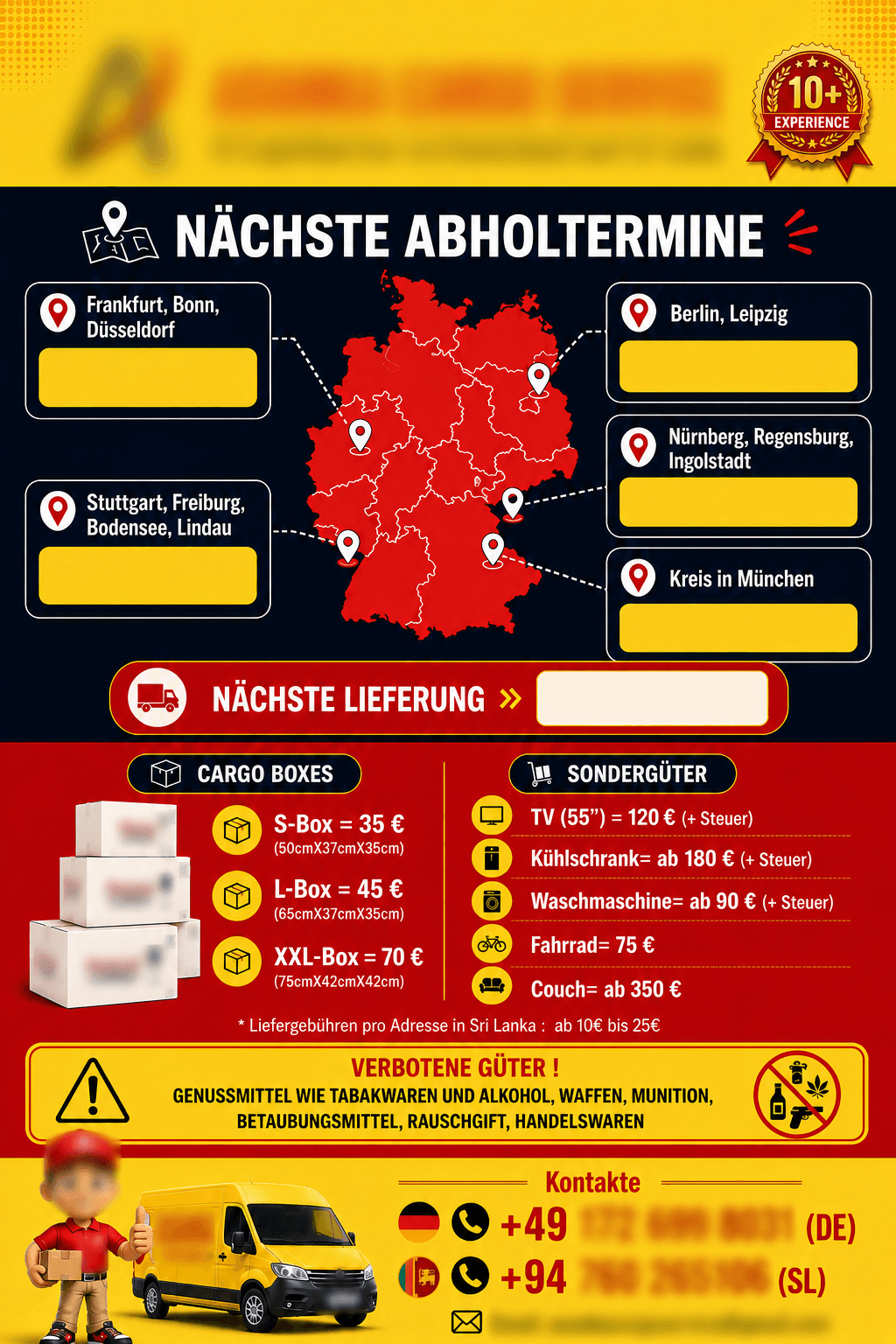 Logistics information poster graphic design by Madushan Bandara