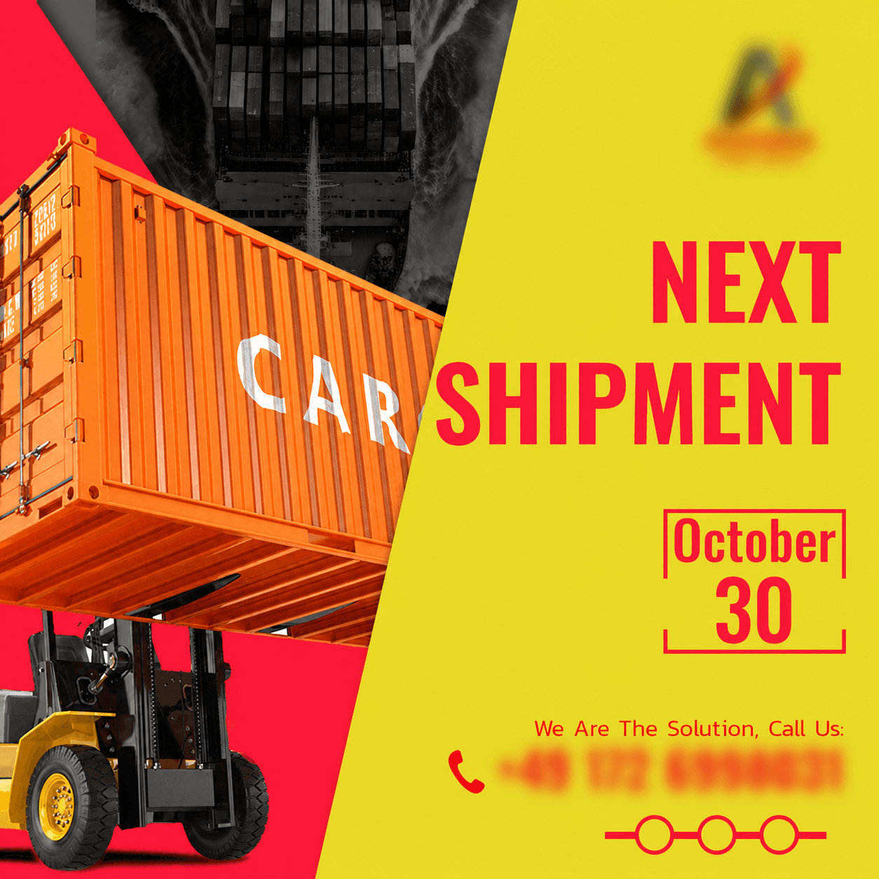 Shipment announcement graphic design by Madushan Bandara